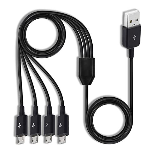 4-In-1 USB to Micro USB Splitter Cable Sync Charging Cable Adapter Cord
