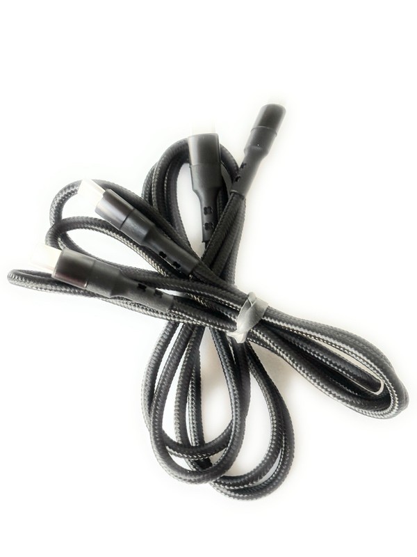 Black Braided USB-C Nylon Charging Cable Universal Compatibility 1 Port gallery