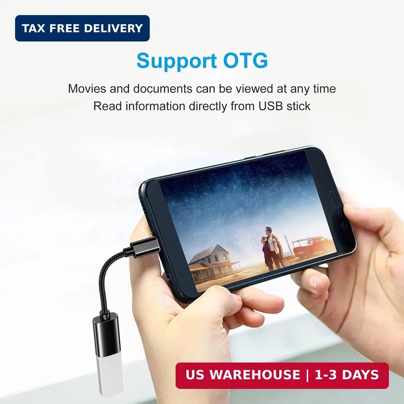 USB C to USB 3.0 Adapter [3 Pack], USB C Male to USB Female OTG Cable Thunderbol gallery