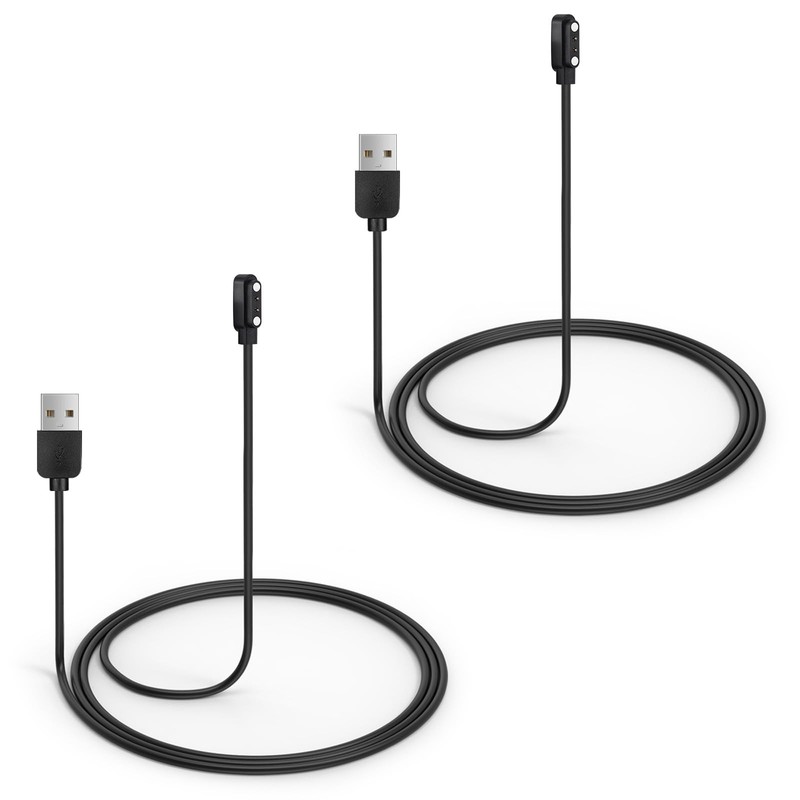 2-Pack Magnetic Charger for DINJOO Dog Bark Collar, USB 2-PACK, Black
