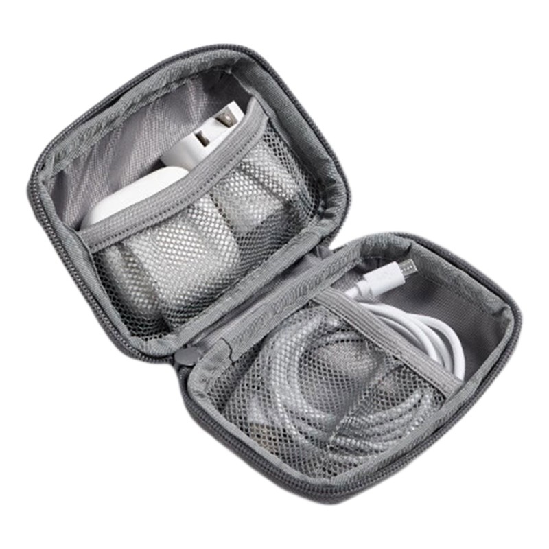 Charging Data Cable Storage Case Scratchproof Wire Pouch for Earphone USB Cable