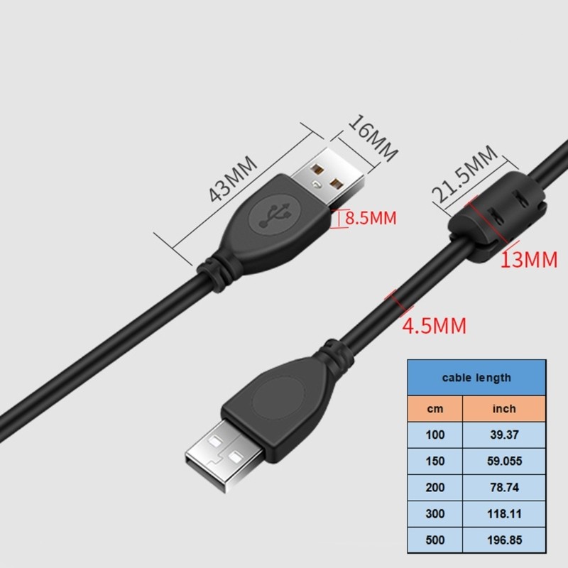 USB 2.0 Male to Male Extension Cable Supports 480Mbps Data Transfer and Charging gallery