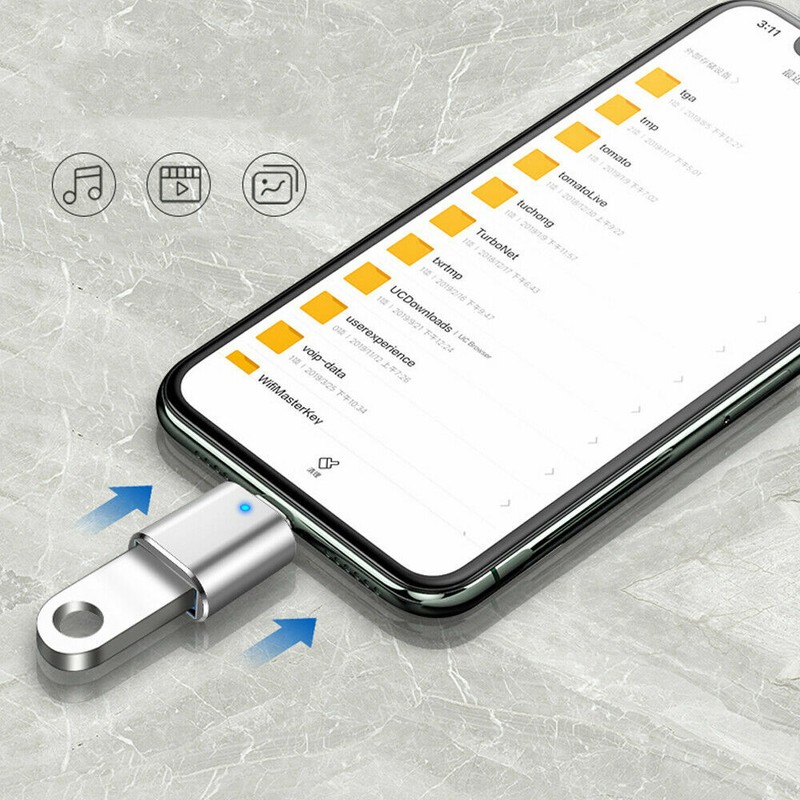 LED USB-C 3.1 Male to USB A Female Adapter Converter OTG Type C Android Phone gallery
