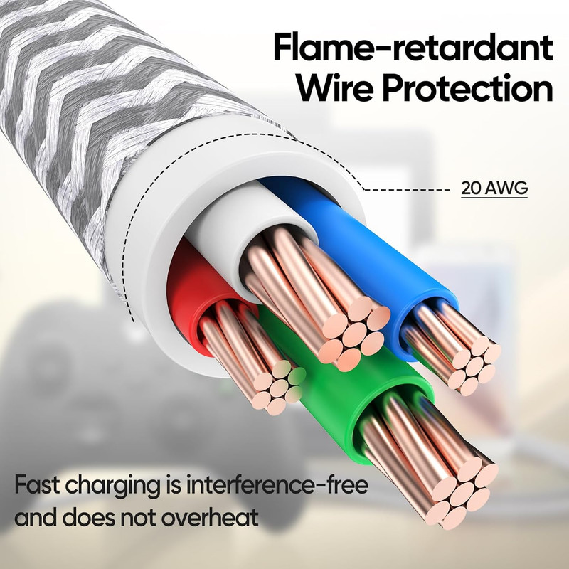 15 Ft USB C Cable Extra Long, 60W Fast Charging USBC to USB-C Cord, 480Mbps Data gallery