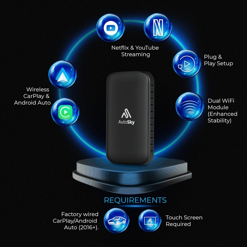 LITE Dual Plus 2026 – Wireless CarPlay & Android Auto Adapter – Dual WiFi Mod... gallery