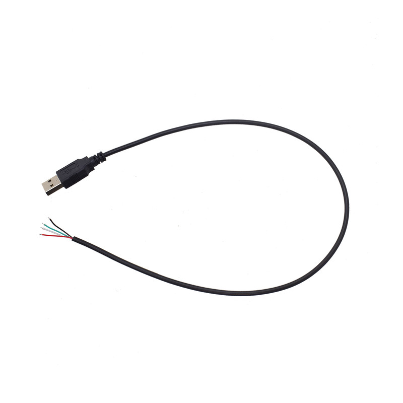 1pc 0.5M/1.6FT USB A Male to 4-Pin Pigtail Bare Wire 5V/1A for Repair DIY NEW gallery
