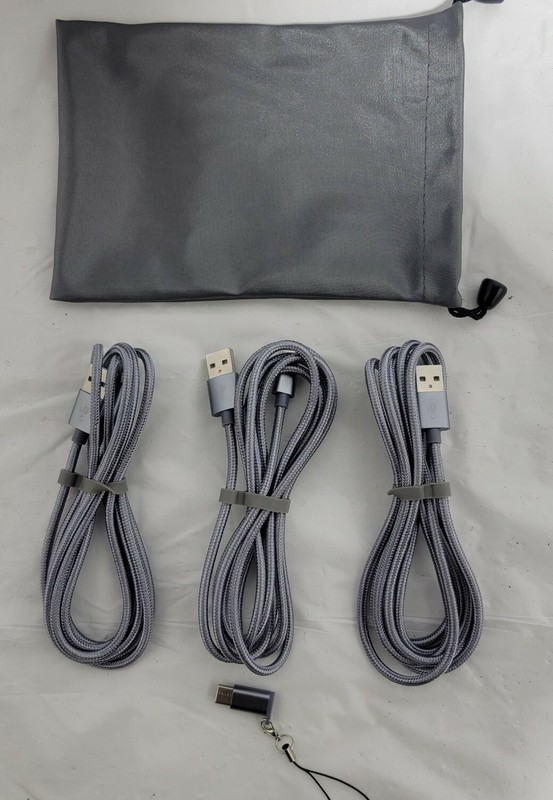 USB Type C Cable OULUOQI C 3 IN Pack (6ft) Nylon 6ft+Gray (TOTAL 3 )NEW. gallery