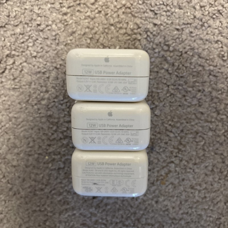 OEM Apple iPhone And iPad 12W USB Wall Charger Power ADAPTER Fast 🔌 gallery