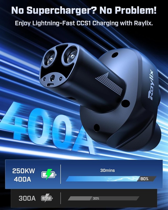 CCS1 to NACS Adapter Raylix 250kW for Tesla 2021-2026 gallery