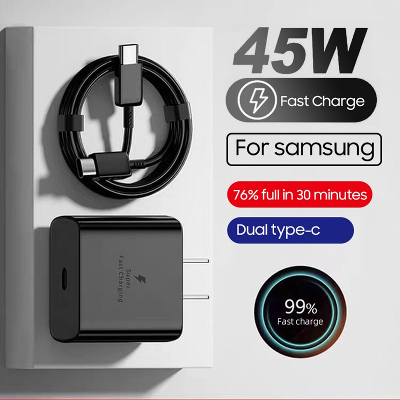 45w Type USB-C Super Fast Wall Charger +6FT Cable Fit Samsung Galaxy S23 S22 S21 gallery