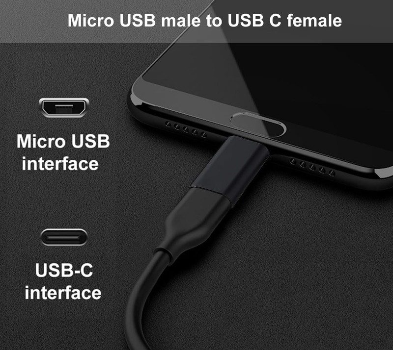 200x Type C Female to Micro USB Male Port Converter Charge Data Sync Adapter Lot gallery