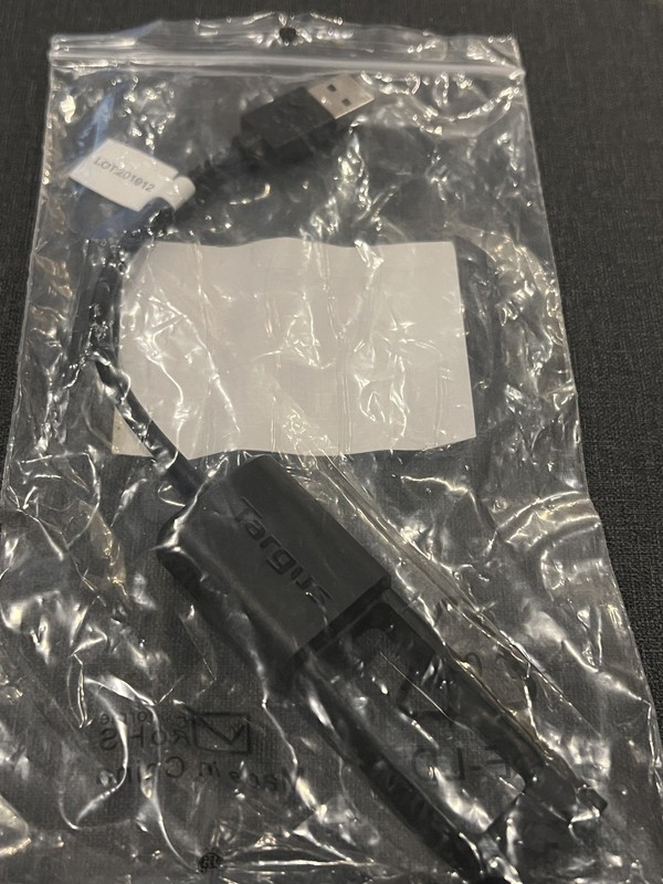 Targus ACC1104GLX USB Type C/F To USB 3.0 A/M Adapter Cable W/ Tether New gallery