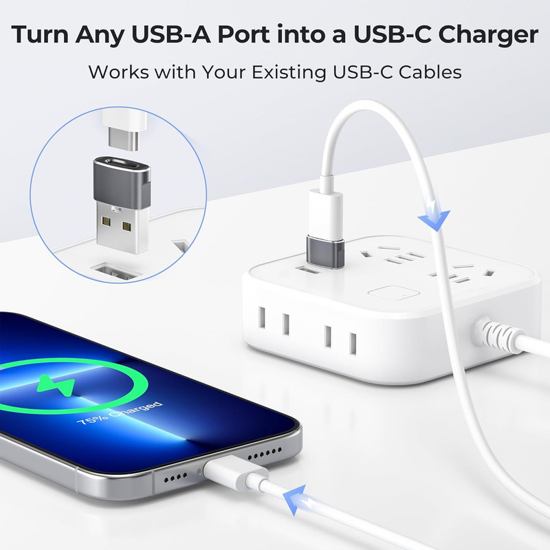 USB to USB C Adapter for Iphone 17 Pro Max,17E 16 15 Charger Adapter gallery
