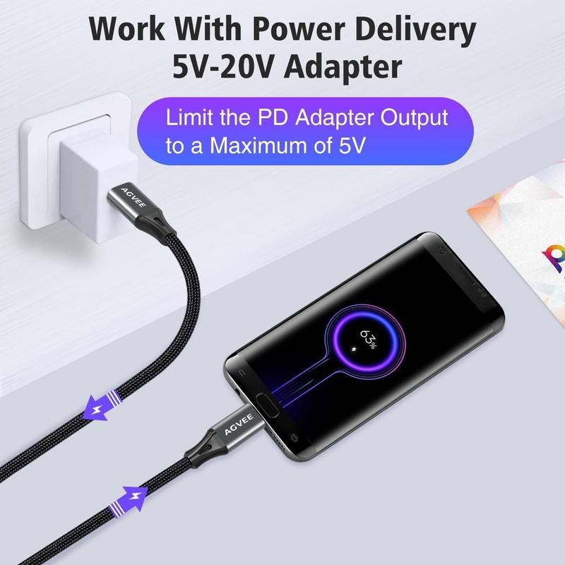 2-Pack 6.6ft USB-C to Micro USB Cables with Gold Plated Tips & Fast Sync gallery
