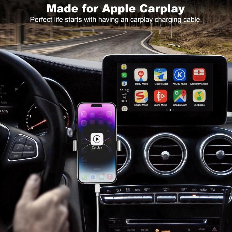 USB Fast Charger Cable CarPlay Cord For iPhone 14 13 12 11 Pro Max XR SE 8 7 Lot gallery