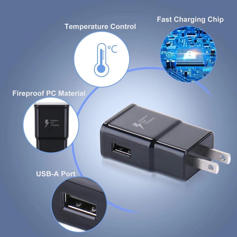 USB Wall Power Adapter Fast Charger 10Ft Long Type C Cable For Samsung Android gallery