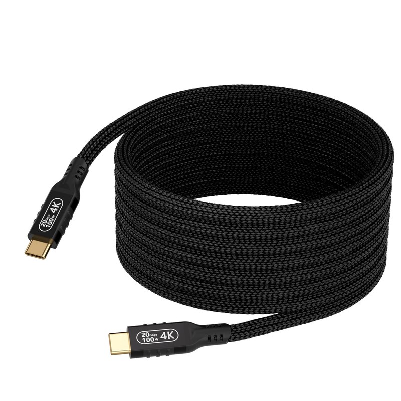 USB C 3.2 Gen 2 Data Cable 20Gbps PD 100W Fast Charge 4K@60Hz 16.5ft 5m