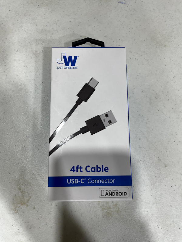 Just Wireless 4′ TPU Type-C to USB-A Cable – Black