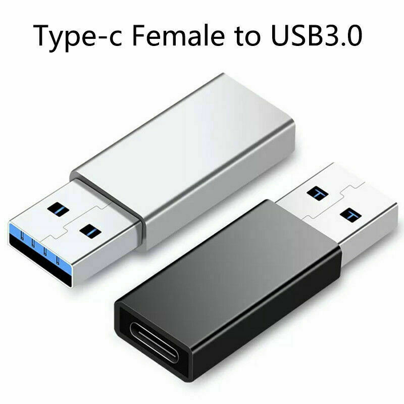 2 x USB C 3.1 Type C Female to USB Type A Male Port Converter Adapter Black Gold gallery