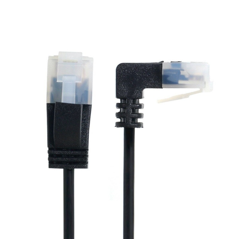 Ultra Slim Cat6 Ethernet Cable RJ45 Down Angled to Straight UTP Network Cable gallery