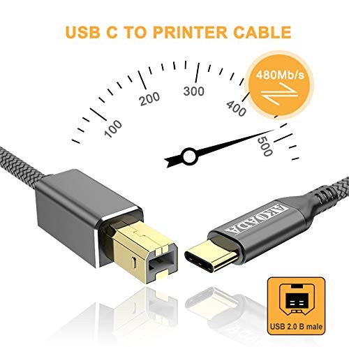 USB C Printer Cable 15ft, USB B To USB C Cable Compatible With MIDI, Piano, M... gallery