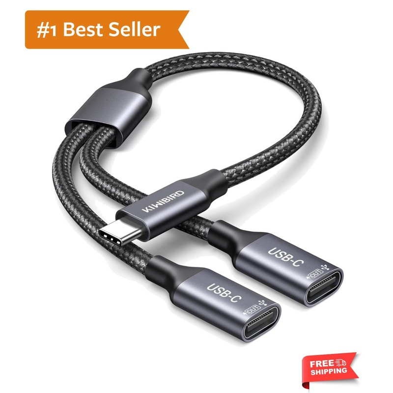 USB C Splitter 1 in 2 Out Charging, Type C Splitter 1 in 2 Out, USBC Power Ca…
