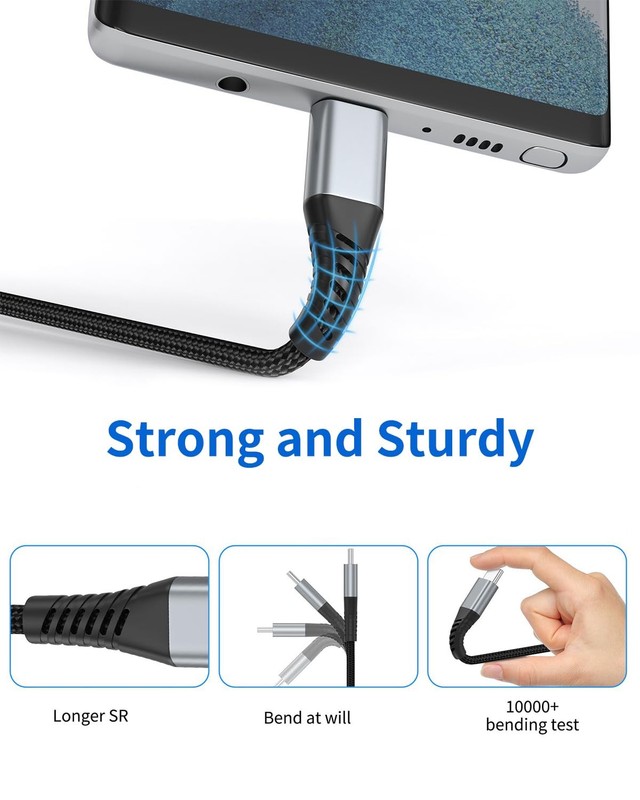 Short USB C Cable 1FT, 3Pack USB A to USB C Cord 1 Foot USB C Charger Cable F... gallery