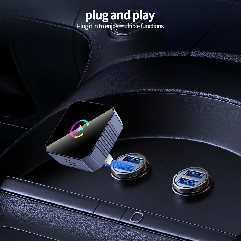 Wireless CarPlay Adapter for iPhone/Android,Mini Upgraded Wired to Wireless A... gallery
