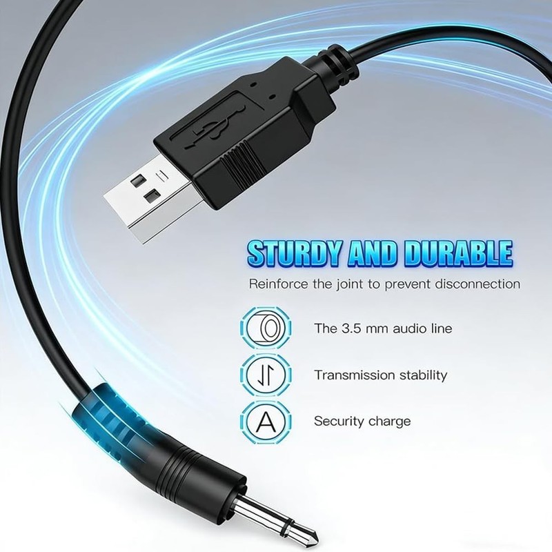 3.5mm AUX to USB Male Charging Cable Adapter 3.3ft Power Cable for MP3 Devices gallery