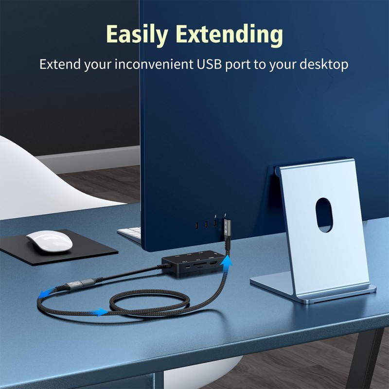 USB4 8K Cable 0.5M Thunderbolt 4 TypeC Male to Female Extension 40Gbps gallery
