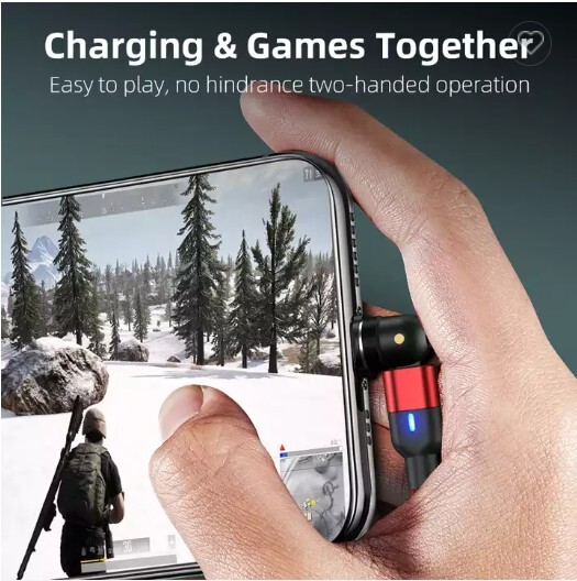 3 in 1 USB rotating magnetic charger For iPhone,Micro-USB,and Type-C gallery