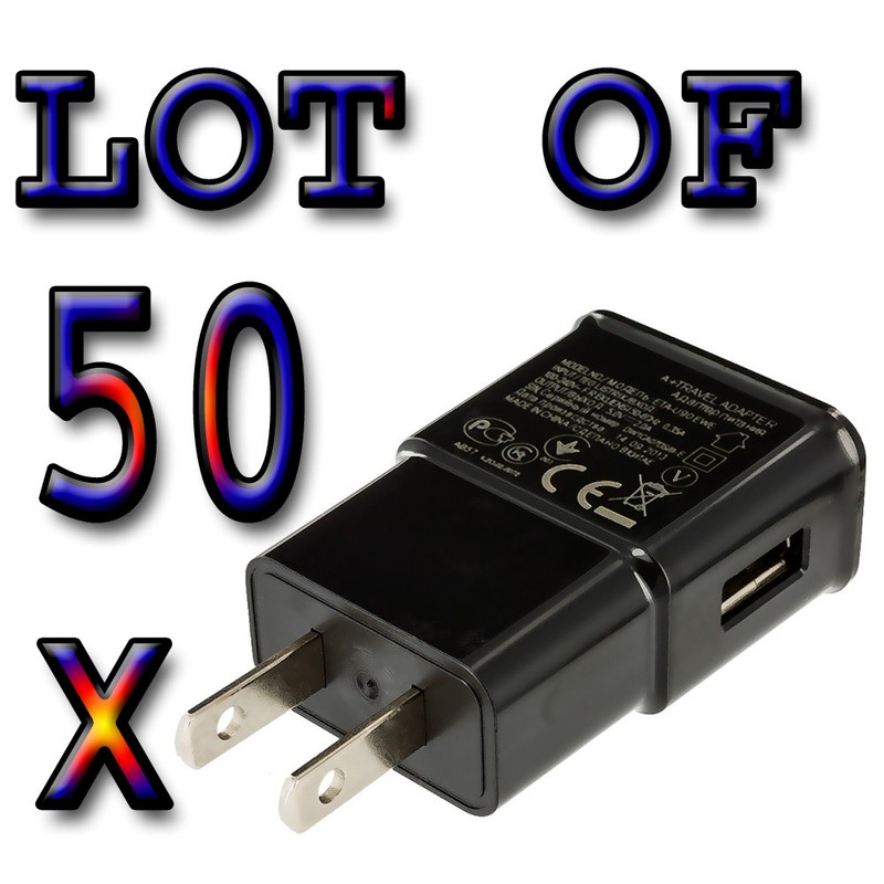 50 x AC Wall USB Chargers for Samsung Galaxy S2 S3 S4 S5 S6, Iphone 5 6 6s