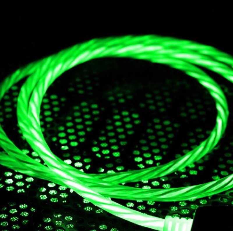 Flashing Cable Micro USB Flowing LED Light Charging Cord For Samsung HTC Android gallery