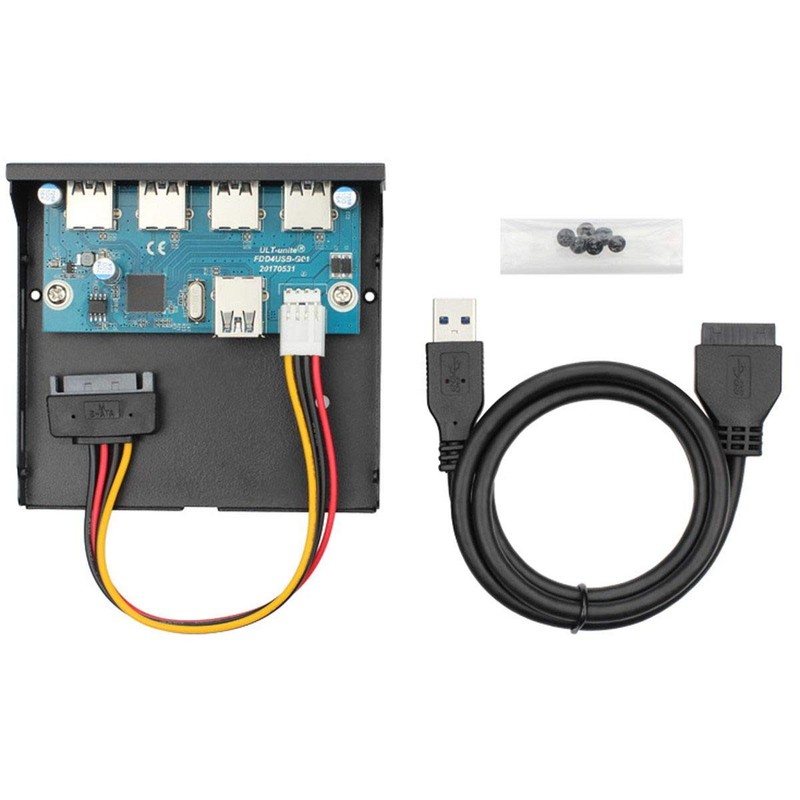 CY USB 3.0 HUB 4 Ports Front Panel to Motherboard 20Pin Adapter with SATA Pow... gallery