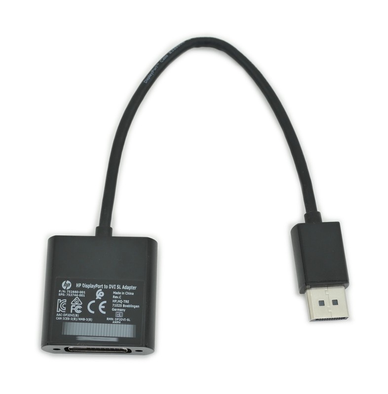 HP DisplayPort (DP) to DVI Cable Adapters 752660-001 753744-001 gallery