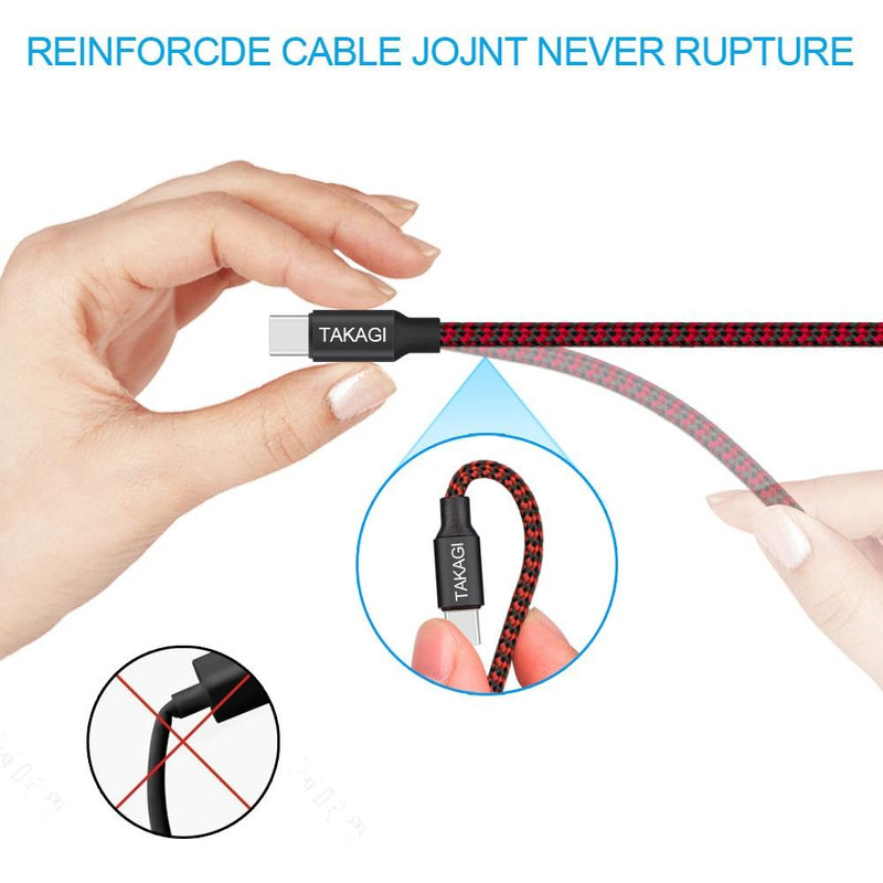 USB C Cable Fast Charging Nylon Braided 3Pack 6Ft USB a to Type C Cord | USB C C gallery