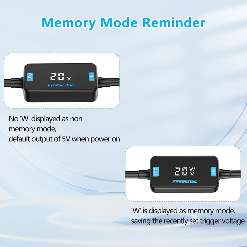 FARSENSE USB C to DC Adapter,Barrel PD Trigger Cable(3.3ft) with 10 Connector... gallery