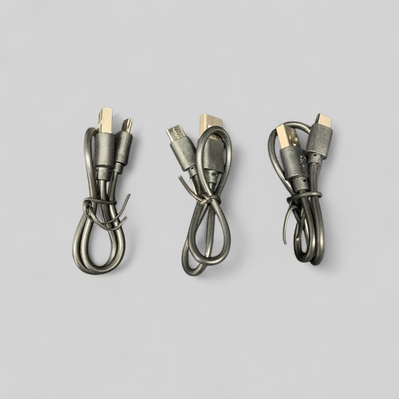 3-Pack USB-C Charging Cables 12in – Short Fast Durable Sync Cord for Desk Car