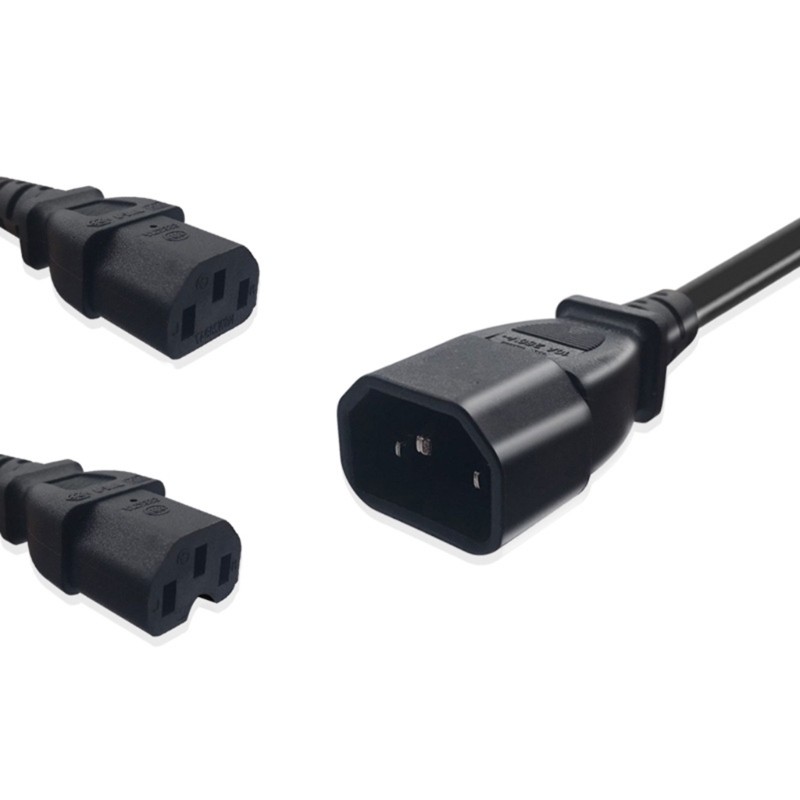 Lightweight C14 to C7 Conversion Cable Flexible Power Cable Efficient for Room gallery
