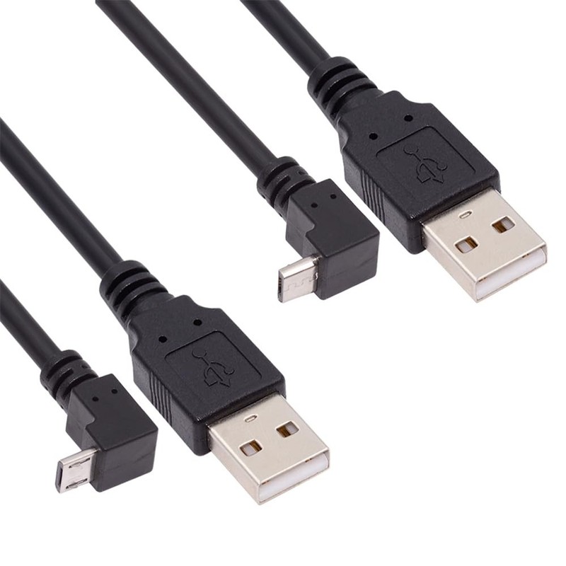 100cm Up Down Angled 90 Degree Micro USB 5Pin To USB 2.0 A Data Charge Cable gallery