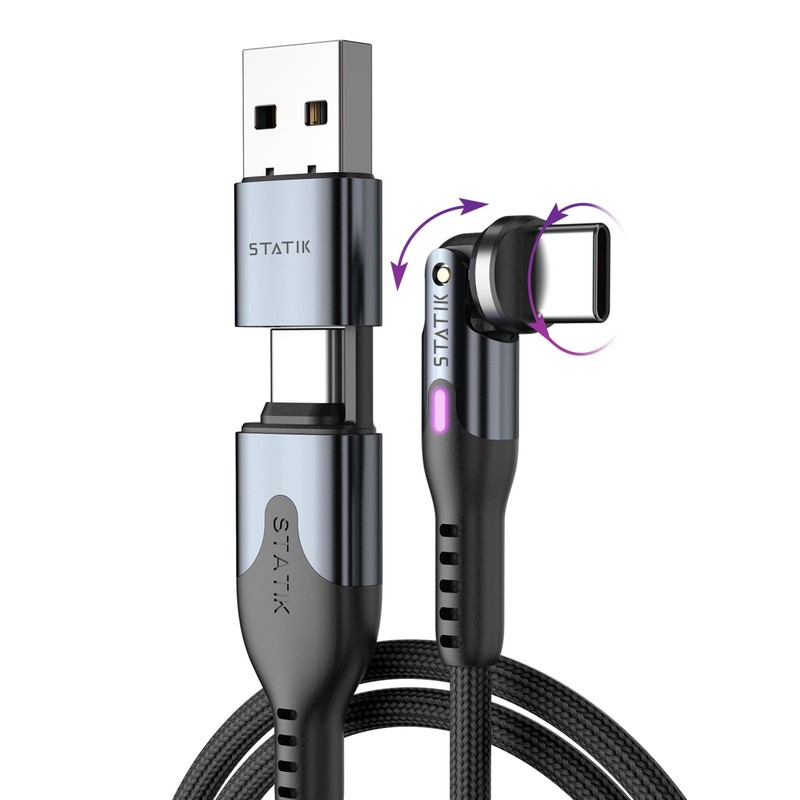 PowerPivot Pro 90 Degree Cable Fast Charging Cable, USB C Swivel Head Charger…
