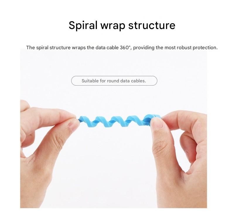 Cute Cable Protector 10pcs Charger Saver Anti Break Spiral Cord Cover Colorful gallery