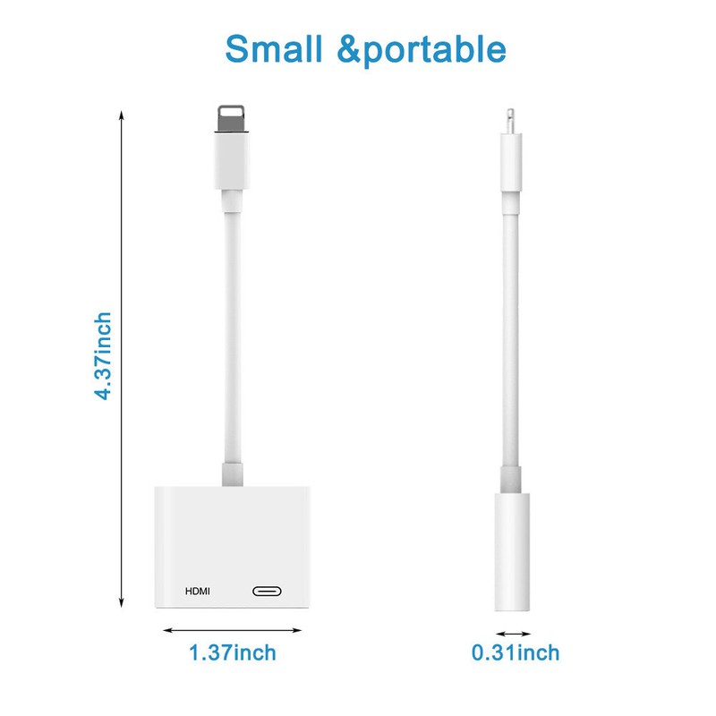 [Better Visual] iPhone HDMI Adapter to TV/Projector/Monitor iOS 13 14 15 16+ gallery