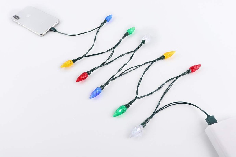 LED Christmas Light Phone Charger Cord Type C 50inch 10led Multicolor Bulbs C…