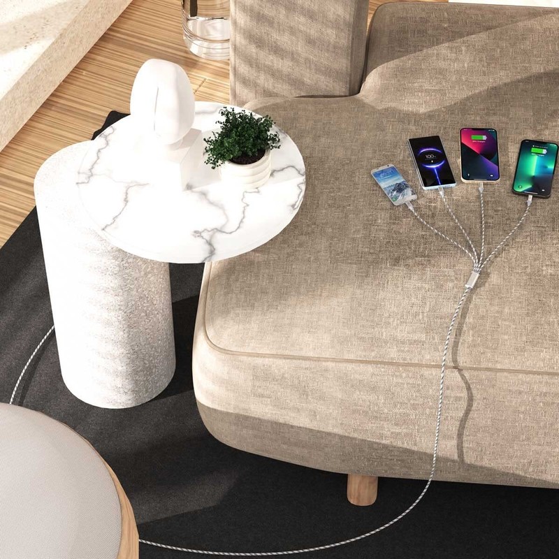 2Pack Multi Charging Cable 3.5A, 10Ft 4 in 1 Long Multiple Fast Charger Cable... gallery