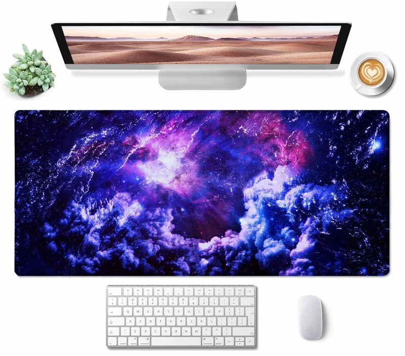 Large Extended Gaming Mouse Pad with Stitched Edges, Non-Slip Rubber Base Mou... gallery