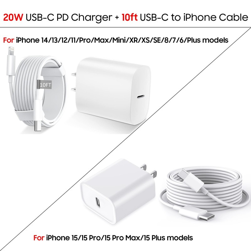 USB-C to Type C Cable Fast Charger Charging Cord Lot For iPhone Air 16 17 15 Pro
