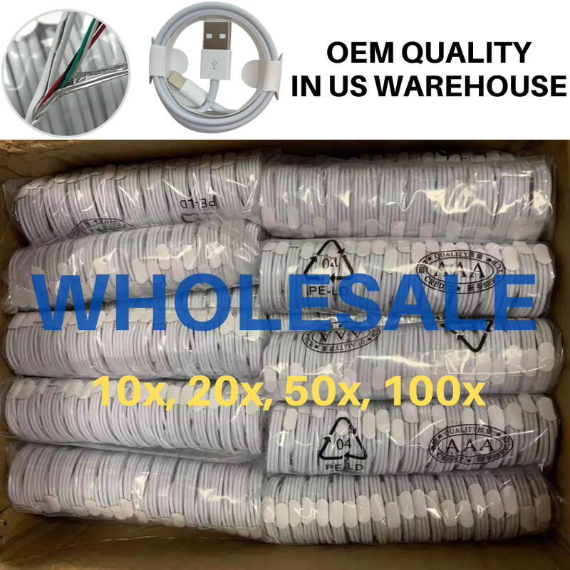 Wholesale USB Fast Charger Charging Cable 3/6FT For iPhone 8 X 11 12 13 14 iPad