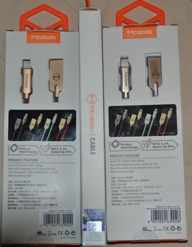MCDODO SMART LED AUTO DISCONNECT USB DATA CHARGING CABLE FOR IPHONE gallery