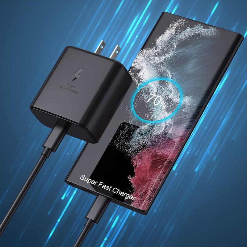 45W Fast Wall Charger Type USB-C Charging Cable For Samsung Galaxy S25 S24 S23 gallery